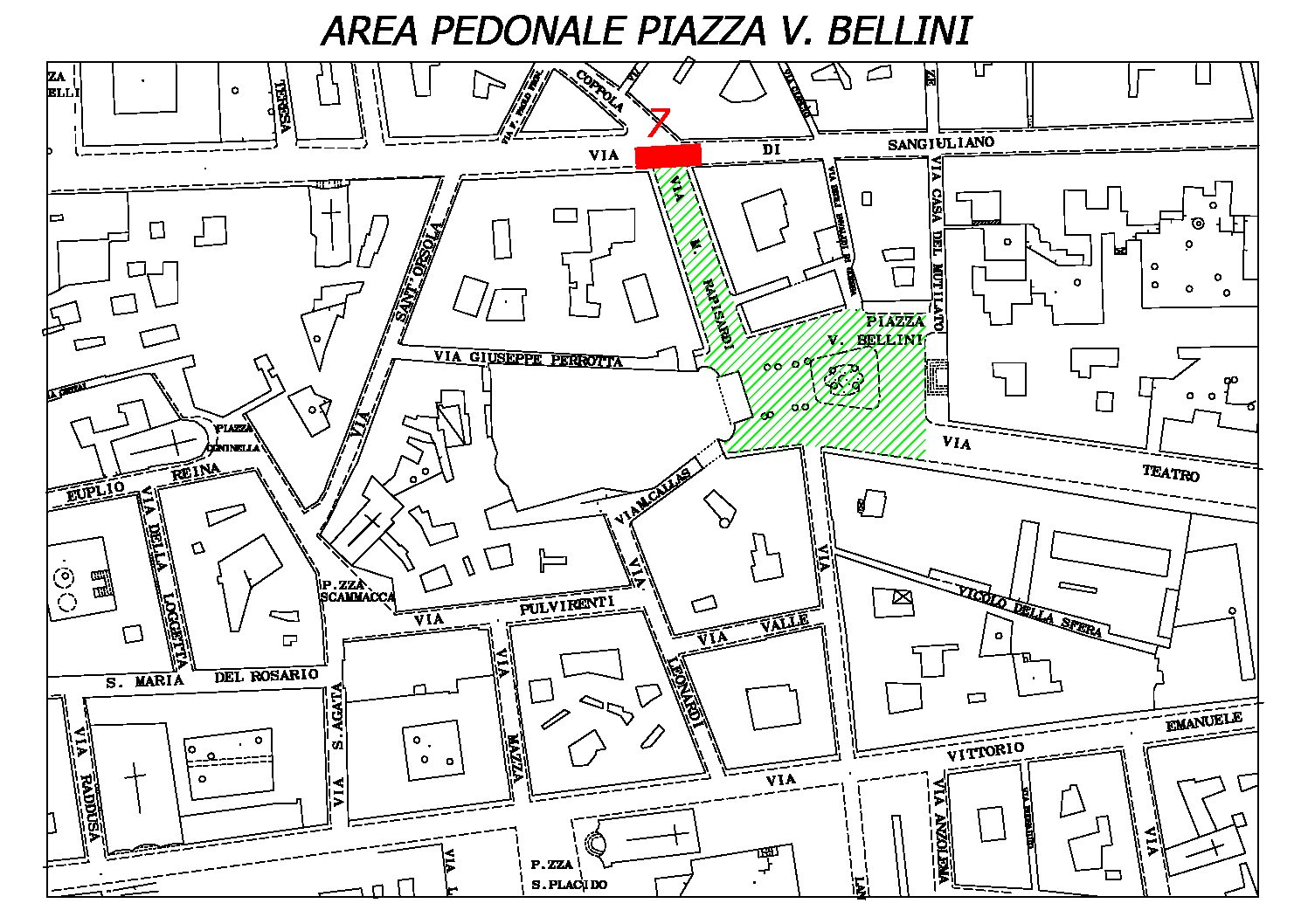 Area Pedonale p.zza V. Bellini